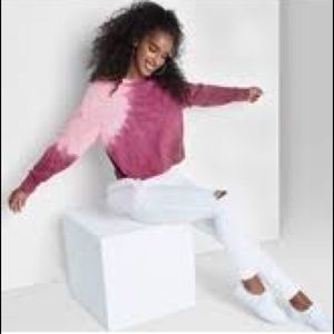 🆕🎀WILD FABLE Tie Dye Crop Long Sleeve T Pink XXL